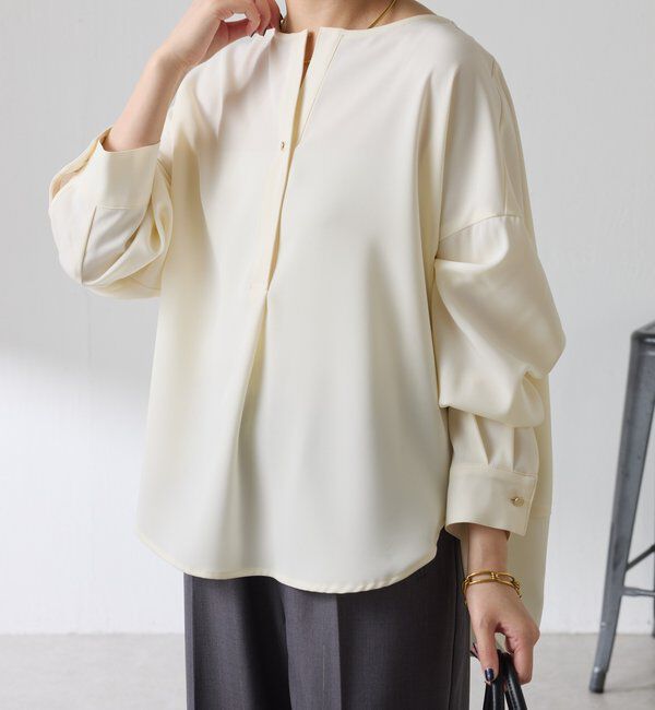  「スキッパーオーバーブラウス」|シャツ・ブラウス|