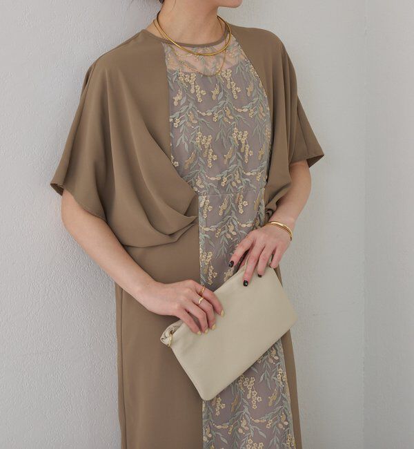  「【オケージョン】ミモザエンブロイダリーレースワンピース」|ワンピース|