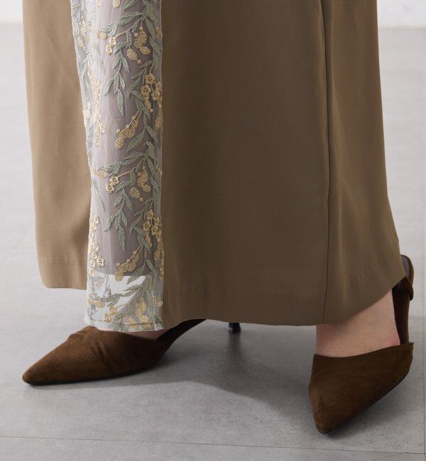  「【オケージョン】ミモザエンブロイダリーレースワンピース」|ワンピース|