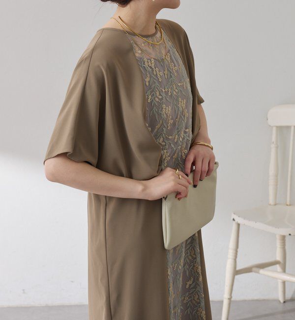  「【オケージョン】ミモザエンブロイダリーレースワンピース」|ワンピース|