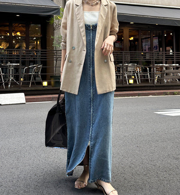  「【ウォッシャブル】シアーダブルジャケット」|テーラードジャケット|