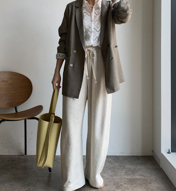  「【ウォッシャブル】シアーダブルジャケット」|テーラードジャケット|