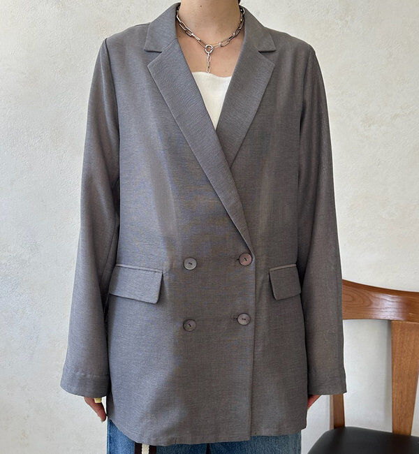  「【ウォッシャブル】シアーダブルジャケット」|テーラードジャケット|