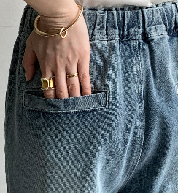  「【新色追加】デニムワイドイージーパンツ」|デニム|