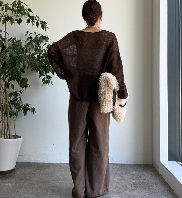  「【新色追加】デニムワイドイージーパンツ」|デニム|