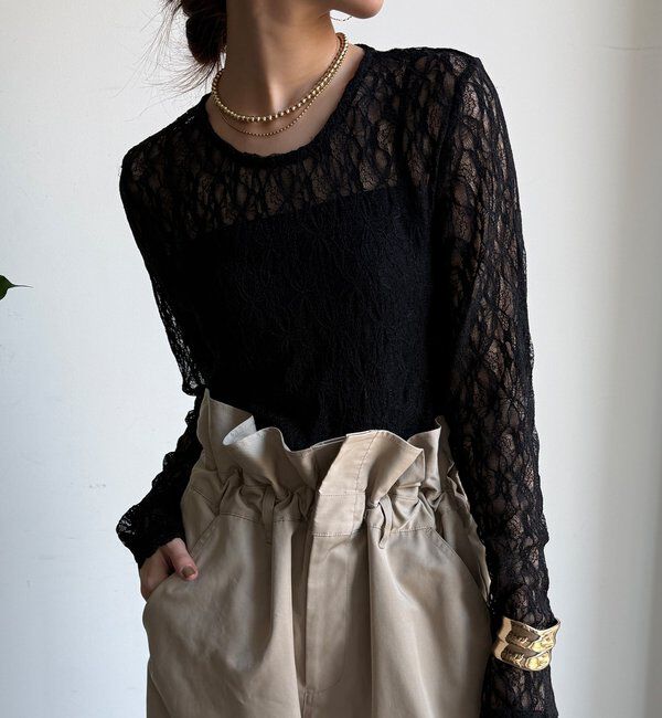  「【WEB限定】レースサイドタックプルオーバー」|Tシャツ・カットソー|