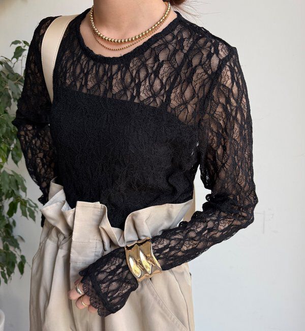  「【WEB限定】レースサイドタックプルオーバー」|Tシャツ・カットソー|