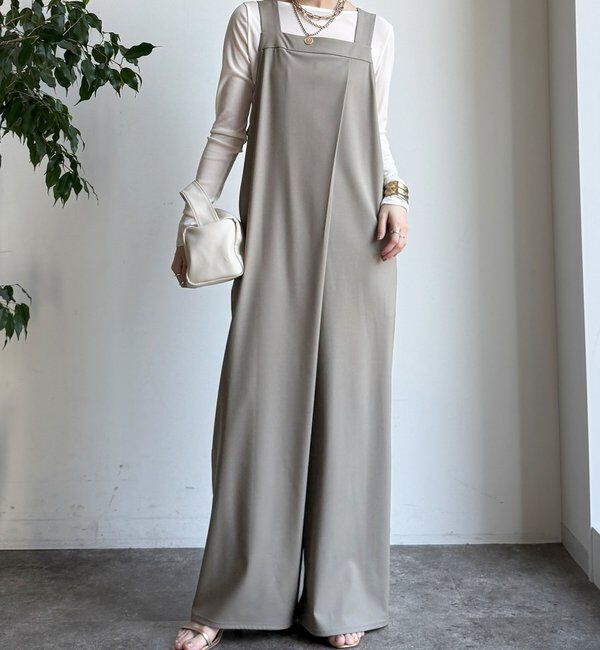  「【WEB限定】ラップ風サロペット」|ワンピース|