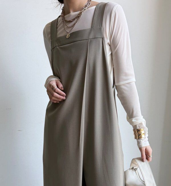  「【WEB限定】ラップ風サロペット」|ワンピース|