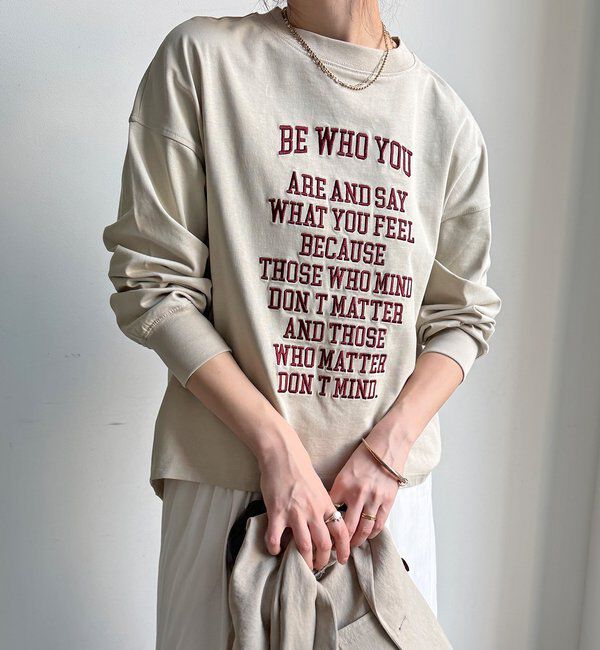  「【WEB限定】コットンロゴTEE」|Tシャツ・カットソー|ベージュ