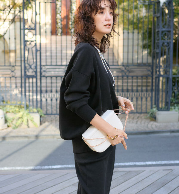  「【セットアップ対応】コットンスムースラウンドヘムニット」|ニット・セーター|