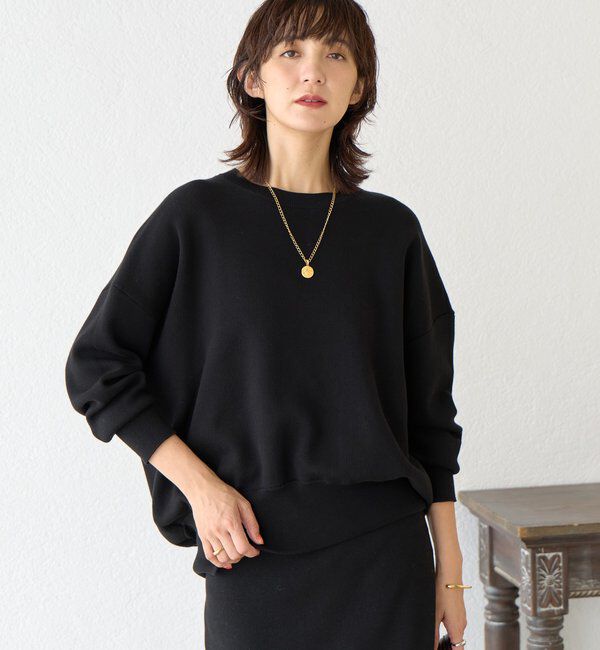  「【セットアップ対応】コットンスムースラウンドヘムニット」|ニット・セーター|