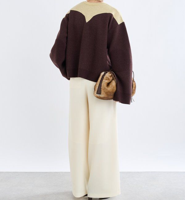  「【a Nice （ア ・ニース）】Twoolワイドパンツ」|チノ|