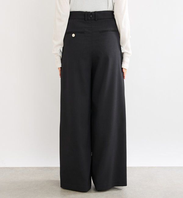  「【a Nice （ア ・ニース）】Twoolワイドパンツ」|チノ|
