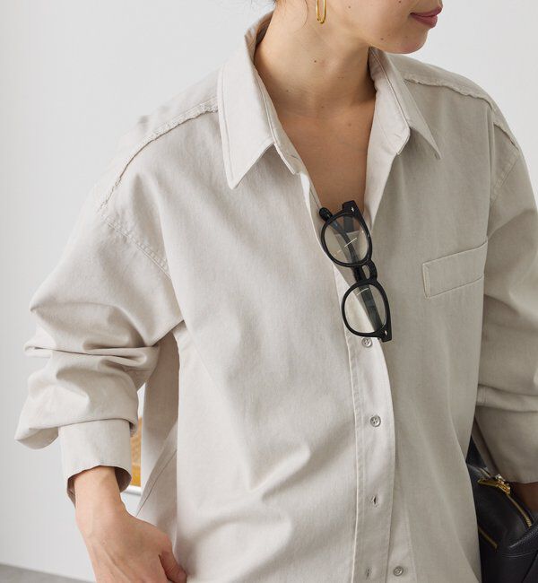  「予約【セットアップ着用可能】ガーメントダイコットンツイルシャツ」|シャツ・ブラウス|