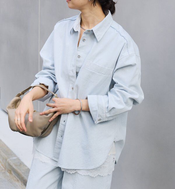  「予約【セットアップ着用可能】ガーメントダイコットンツイルシャツ」|シャツ・ブラウス|