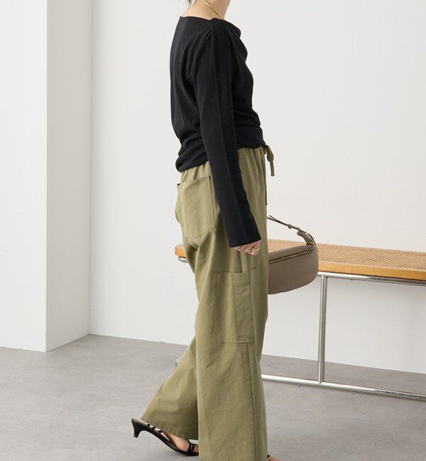  「予約【ワンショルやオフショルにも】ネックコンシャスカットソー」|Tシャツ・カットソー|