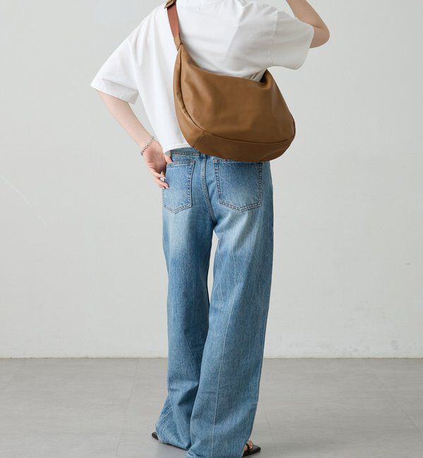  「ソフトレザーラウンドビッグショルダーバッグ」|ショルダー・メッセンジャー|