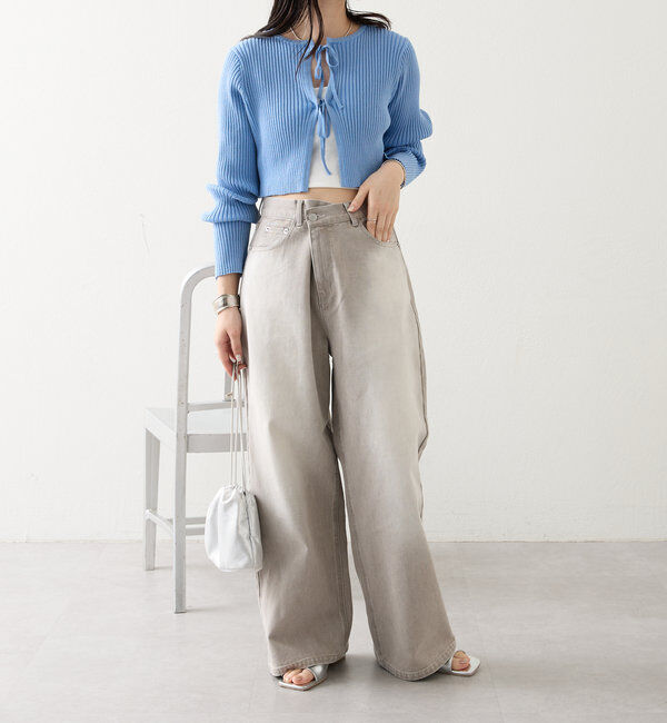  「【5色展開】ラメリボンカーディガン」|カーディガン|