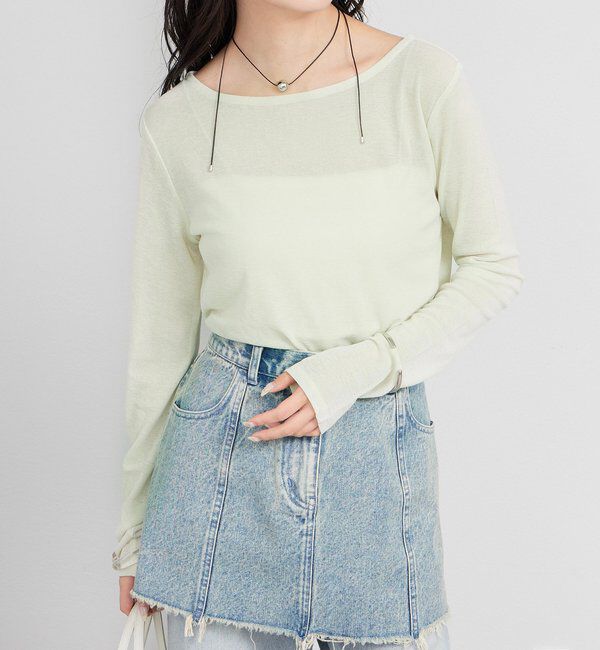  「newシアーロングTシャツ」|Tシャツ・カットソー|