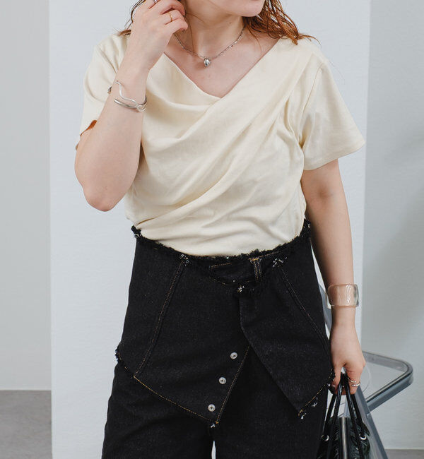  「【全骨格対応◎/6色展開】オフショルTシャツ」|Tシャツ・カットソー|