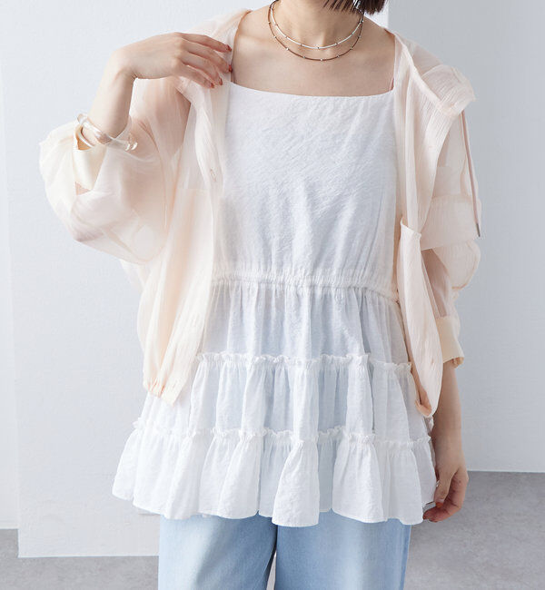  「シアーフーディーシャツ」|シャツ・ブラウス|