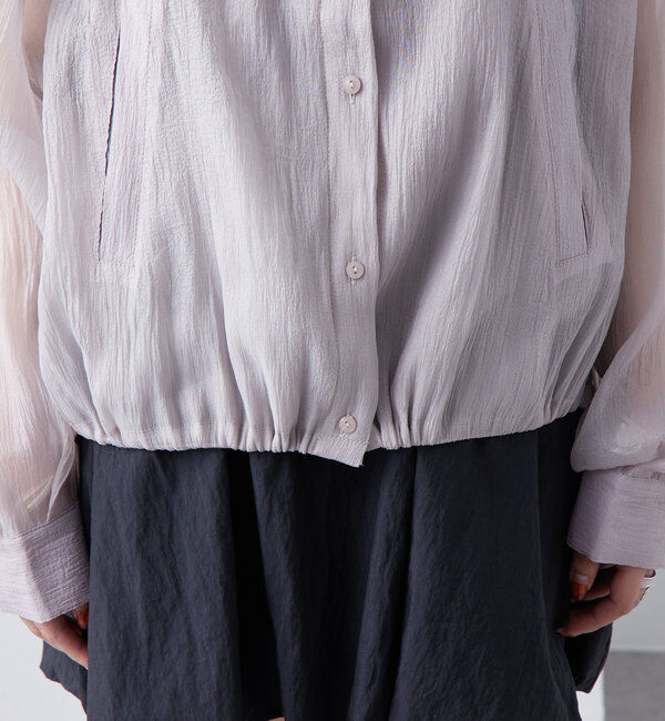  「シアーフーディーシャツ」|シャツ・ブラウス|