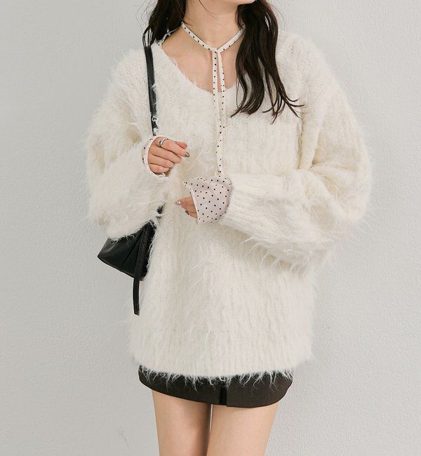  「ふわふわシャギーニット」|ニット・セーター|