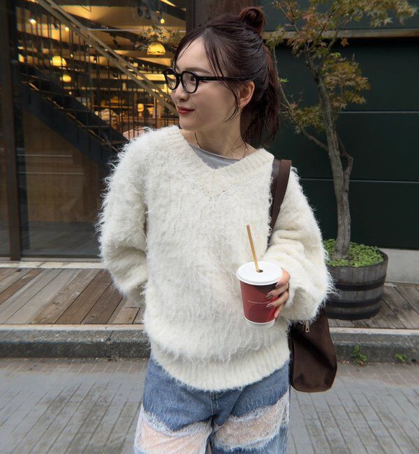  「ふわふわシャギーニット」|ニット・セーター|