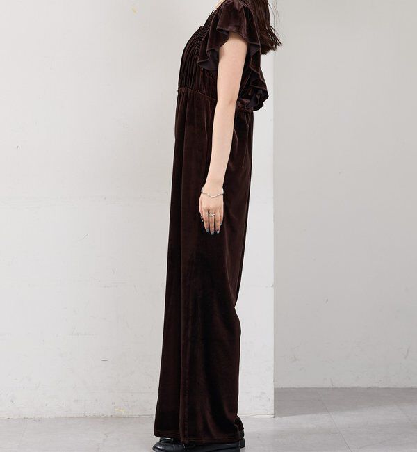  「ベロアフリルオールインワン」|オールインワン|