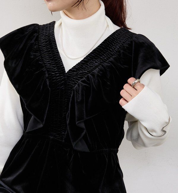  「ベロアフリルオールインワン」|オールインワン|