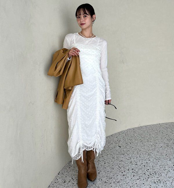  「【＠akane__11.1企画】ドロストフラワーキャミワンピース」|ワンピース|