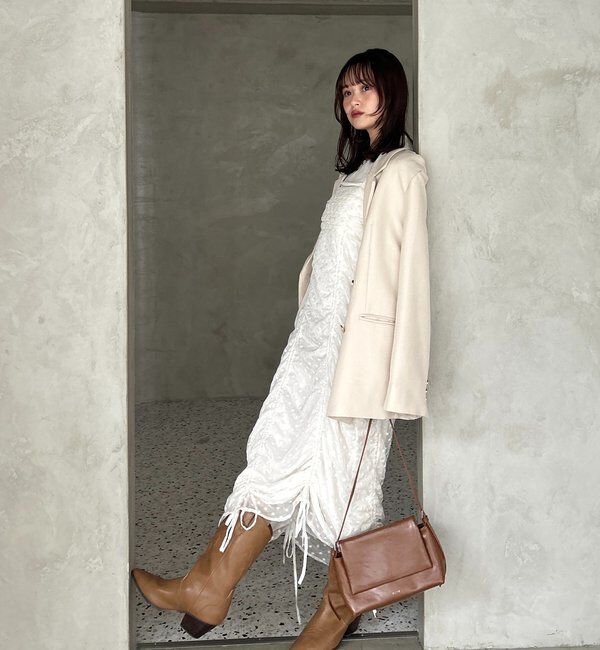  「【＠akane__11.1企画】ドロストフラワーキャミワンピース」|ワンピース|