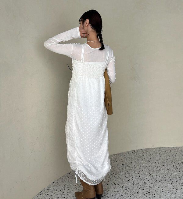  「【＠akane__11.1企画】ドロストフラワーキャミワンピース」|ワンピース|