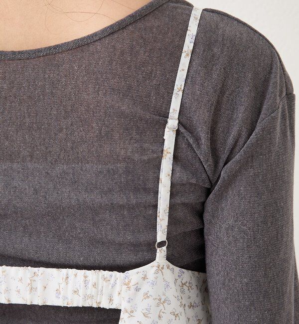  「フラワーヘムキャミワンピース」|ワンピース|