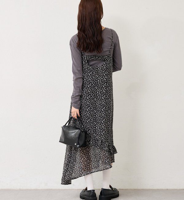  「フラワーヘムキャミワンピース」|ワンピース|