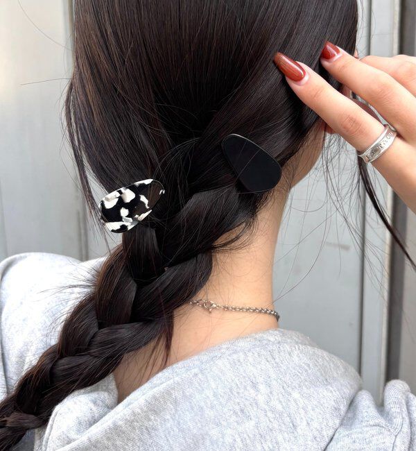  「アクリルヘアクリップセット」|その他|ブラック