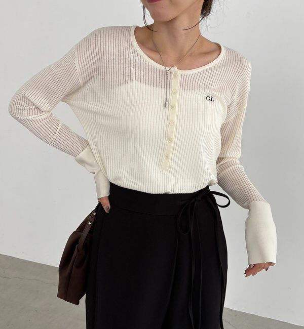  「〈C.L〉シアーヘンリーニット」|ニット・セーター|