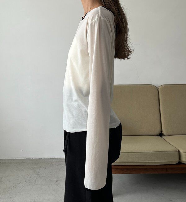  「【前後2WAY】ベロアリンガーTシャツ」|Tシャツ・カットソー|