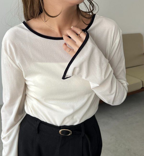  「【前後2WAY】ベロアリンガーTシャツ」|Tシャツ・カットソー|