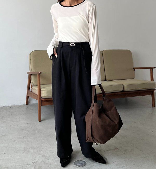  「【前後2WAY】ベロアリンガーTシャツ」|Tシャツ・カットソー|