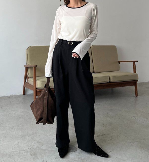  「【前後2WAY】ベロアリンガーTシャツ」|Tシャツ・カットソー|