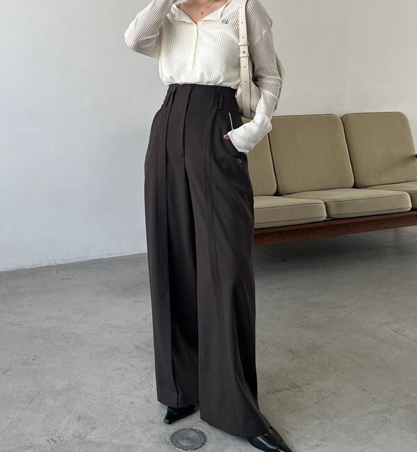  「〈C.L〉カットオフハイウエストパンツ」|チノ|