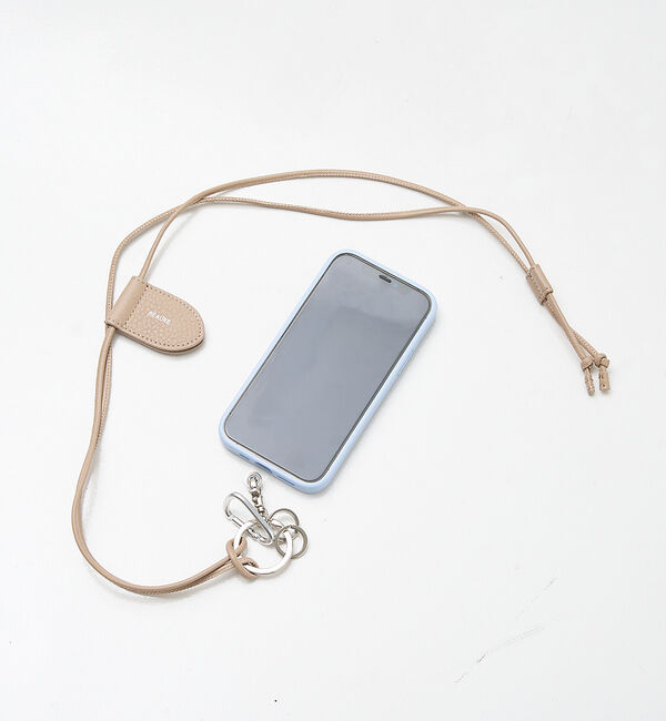 collex「【WEB限定】【BEAURE】レザーモバイル＆マスクストラップショルダー」|モバイルケース|ベージュ