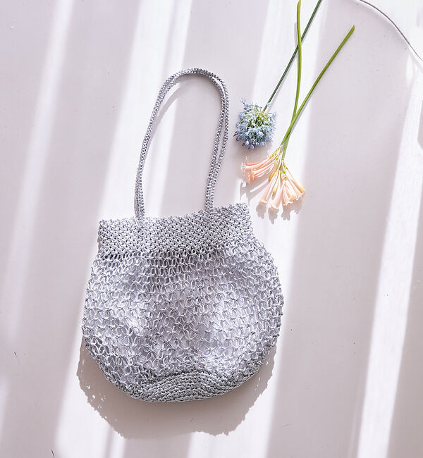 collex「【ANANS】SMALL マクラメ メタリック トートバッグ」|トートバッグ|シルバー