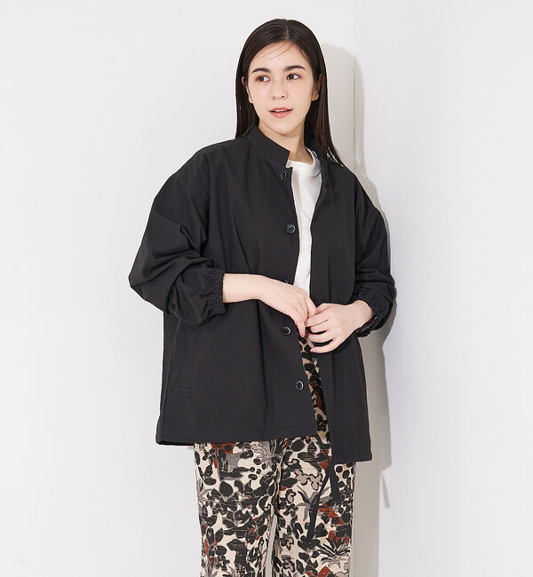 collex「【yarmo】 Drawstring Jacket／ドローストリングジャケット」|ブルゾン・スタジャン|ブラック