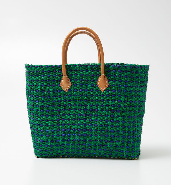 collex「【別注】クロス柄サイザルバスケット」|かごバッグ|