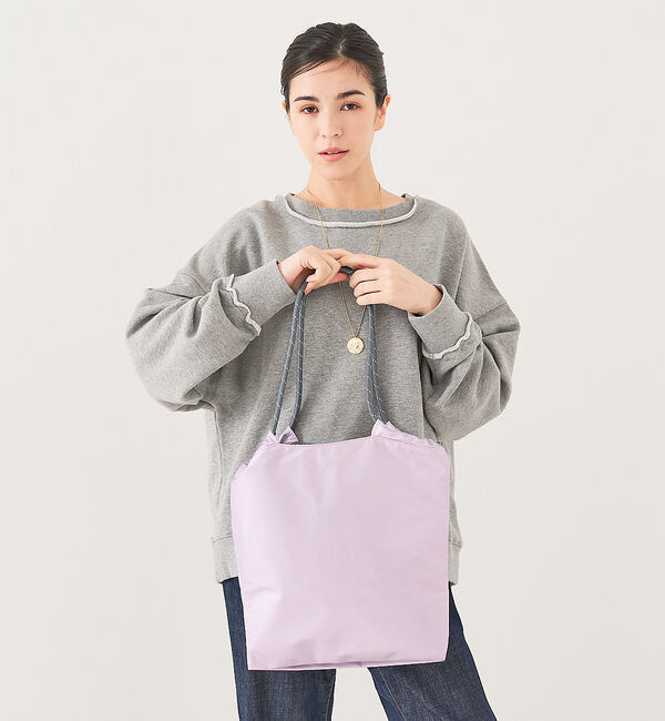 collex「【WEB限定】【CACHELLIE】コードハンドル メタリックトートバッグ」|トートバッグ|ピンク