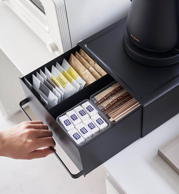 collex「【tower】 引出付きキッチン家電下ラック 省スペース 台所収納」|食器・キッチングッズ|