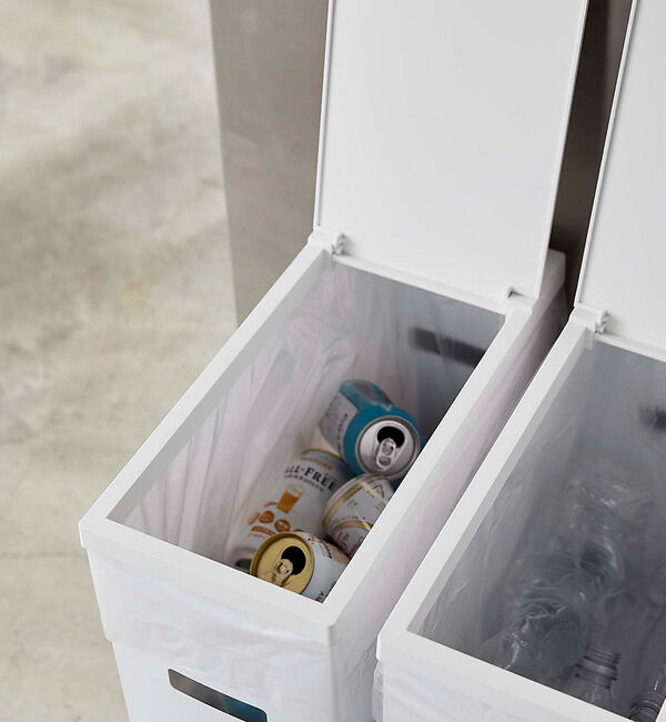 collex「【tower/タワー】スリムゴミ箱 蓋付き 45L対応 分別可能 省スペース」|その他|